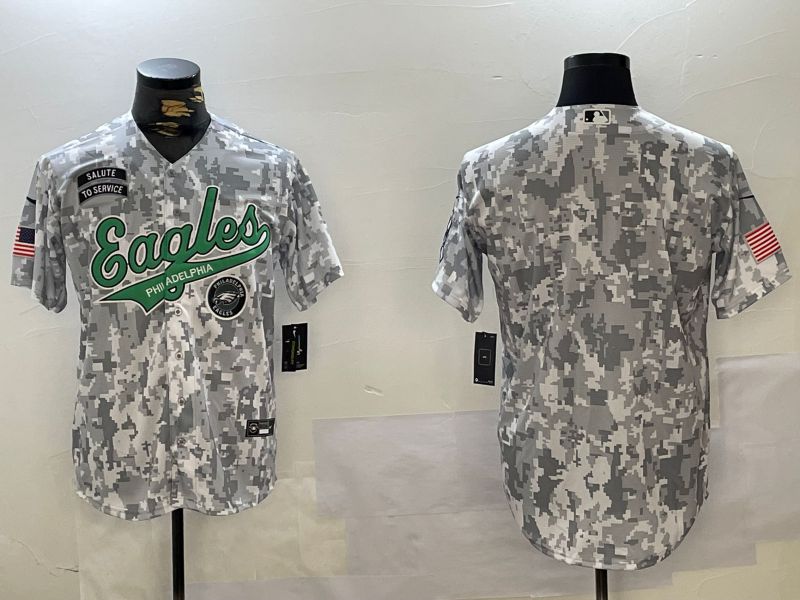 Men Philadelphia Eagles Blank Nike Arctic Camo 2024 Salute to Service Limited NFL Jersey style 11->philadelphia eagles->NFL Jersey
